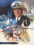 Painting of V.Adm. Richard H. Truly